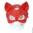 Красная премиум маска кошечки LOVECRAFT из натуральной кожи в подарочной упаковке