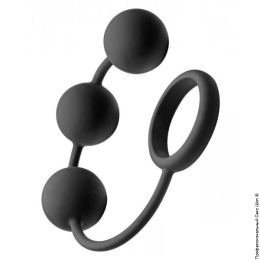 Фото анальные шарики tom of finland silicone cock ring with 3 weighted balls в профессиональном Секс Шопе