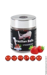 Фото набір бразильських кульок 6 strawberry brazilian balls jar. в профессиональном Секс Шопе