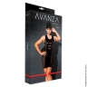 Черное платье с лакироваными вставками Avanza - Черное платье с лакироваными вставками Avanza