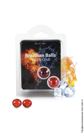 Фото набір кульок з масажним маслом 2 hot & cold effect brazilian balls set в профессиональном Секс Шопе