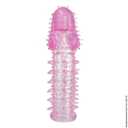 Фото насадка на пенис textured penis extender and vibe sleeve в профессиональном Секс Шопе