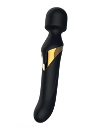 Фото dorcel dual orgasms gold - классический массажер и вибратор с жемчужным массажем и вращением, 12х3.3 см (чёрный) в профессиональном Секс Шопе
