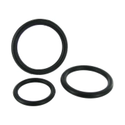 Эрекционное кольцо (сторінка 2) - trinity vibes black triple cock ring set - набор силиконовыйх эрекционных колец, 3 шт (чёрный) фото