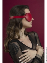 Фото красная кожаная маска на глаза с заклепками feral feelings - blindfold mask в профессиональном Секс Шопе