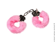 Наручники - розовые меховые наручники из металла фото