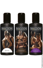 Фото три еротичних масажних масла - magoon 3er set massage-öle 50ml в профессиональном Секс Шопе