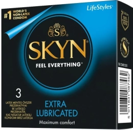 Фото skyn extra lube - безлатексные презервативы, 3 шт в профессиональном Секс Шопе
