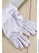 Рукавички - атласні білі рукавички фото