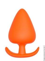 Фото анальная пробка orange plug with t-handle, 13х7см в профессиональном Секс Шопе