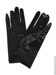 Фото атласні чорні рукавички в профессиональном Секс Шопе
