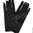 Атласные черные перчатки