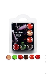 Фото кульки з масажним маслом 6 mix brazilian balls set в профессиональном Секс Шопе