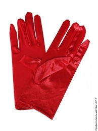 Фото атласные красные перчатки в профессиональном Секс Шопе