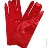 Атласні червоні рукавички