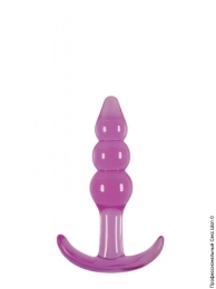 Фото гелевый анальный плаг jelly rancher t-plug ripple purple, 11х2,5см в профессиональном Секс Шопе