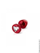 Анальные пробки Diogol - пробка diogol anni r heart red 30мм с кристаллом swarovski в виде сердца фото