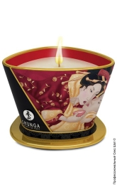 Фото масажна свічка shunga candle strawberry 170 ml в профессиональном Секс Шопе