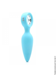 Фото силіконова анальна пробка з вібрацією kisstoy orville blue, діаметр 3 см в профессиональном Секс Шопе