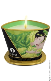 Фото масажна свічка shunga candle green tea 170 ml в профессиональном Секс Шопе
