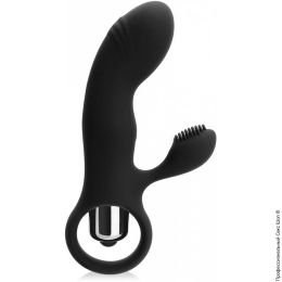 Фото вибратор секс-массажер с клиторальной концовкой с выпуклостями в профессиональном Секс Шопе