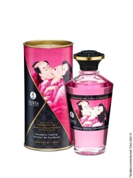 Фото розігріває масло shunga aphrodisiac warming oil - raspberry feeling (малина) в профессиональном Секс Шопе