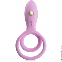 Фото двойное эрекционное кольцо на пенис и яички с вибрирующей клиторальной выпуклостью в профессиональном Секс Шопе