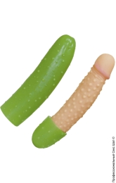 Фото фаллоимитатор - cucumber, йвет: зеленый в профессиональном Секс Шопе