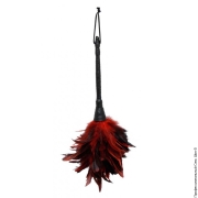 Садо-мазо (БДСМ) игрушки и аксессуары - пухнаста мітелочка червоного кольору frisky feather duster фото