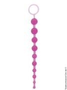 Анальные пробки (страница 15) - гелевая анальная цепочка nmc oriental jelly butt beads 26см, purple фото