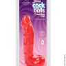 Гелевый фаллоимитатор Doc Johnson Jelly Jewels - Cock and Balls with Suction Cup - Red - Гелевый фаллоимитатор Doc Johnson Jelly Jewels - Cock and Balls with Suction Cup - Red