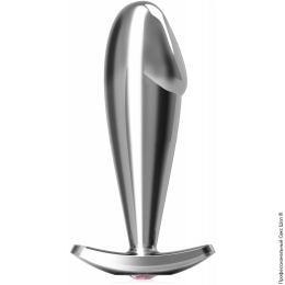 Фото елегантний plug ділдо у формі пеніса з нержавіючої сталі з декоративним діамантом в профессиональном Секс Шопе