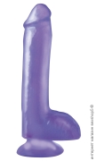 Гелевые фаллоимитаторы ❤️ с присоской - фалоімітатор basix 8 dong purple фото