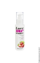 Фото масажне масло - love me tender strawberry, 100ml в профессиональном Секс Шопе