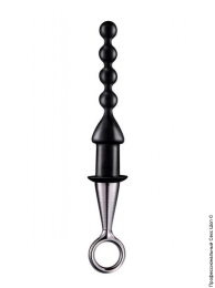 Фото анальный стимулятор с ручкой menzstuff anal bead with plated handle, 17х2см в профессиональном Секс Шопе