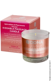 Фото масажна свічка dona kissable massage candle vanilla buttercream (125 мл) в профессиональном Секс Шопе