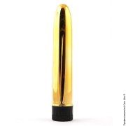Вибраторы ❤️ для вагины - пластиковий вібратор золотистого кольору total gold фото