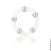 Кільця і ласо на член - ерекційне кільце metallic bead ring фото