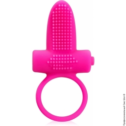 Фото кольцо на пенис и яички с насадкой для клитора и вибрирующими шипами в профессиональном Секс Шопе
