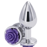 Ns Novelties Rose Buttplug M - Анальная пробка, 7,5х3,5 см, (серебристая с фиолетовым) - Ns Novelties Rose Buttplug M - Анальная пробка, 7,5х3,5 см, (серебристая с фиолетовым)