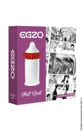 Фото одноразова насадка на член - egzo hot red( не є контрацептивом) в профессиональном Секс Шопе