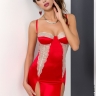 Еротичний пенюар - LORAINE CHEMISE red - Еротичний пенюар - LORAINE CHEMISE red