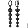 Набір анальних бус Satisfyer Beads Black, діаметр 3,3см і 3,5 см - Набір анальних бус Satisfyer Beads Black, діаметр 3,3см і 3,5 см