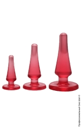 Фото набор анальных пробок - doc johnson crystal jellies anal в профессиональном Секс Шопе
