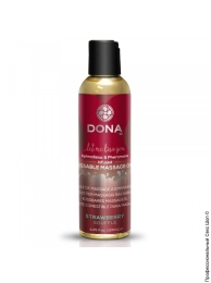 Фото массажное масло для оральных ласк dona kissable massage oil strawberry souffle в профессиональном Секс Шопе