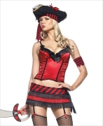 Пираты и Морячки - leg avenue - scurvy pirate costume - костюм пиратки, xs фото