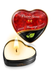 Фото plaisir secret natural - массажная свеча-сердечко с нейтральным ароматом, 35 мл в профессиональном Секс Шопе