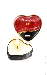Фото масажна свічка сердечко - plaisirs secrets coconut, 35ml в профессиональном Секс Шопе
