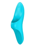 Фингеринг - satisfyer teaser light blue - вибратор на палец, 12х3.5 см (голубой) фото