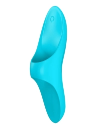 Фото satisfyer teaser light blue - вибратор на палец, 12х3.5 см (голубой) в профессиональном Секс Шопе